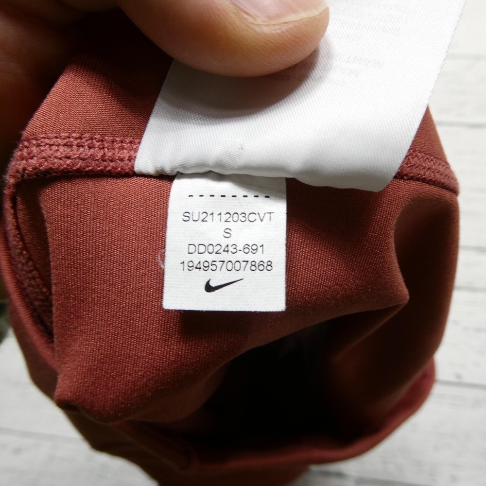 Nike Dri-FIT Shorts Womens Small Brown High Rise 6 Inseam Bike Running Stretch - Picture 6 of 9